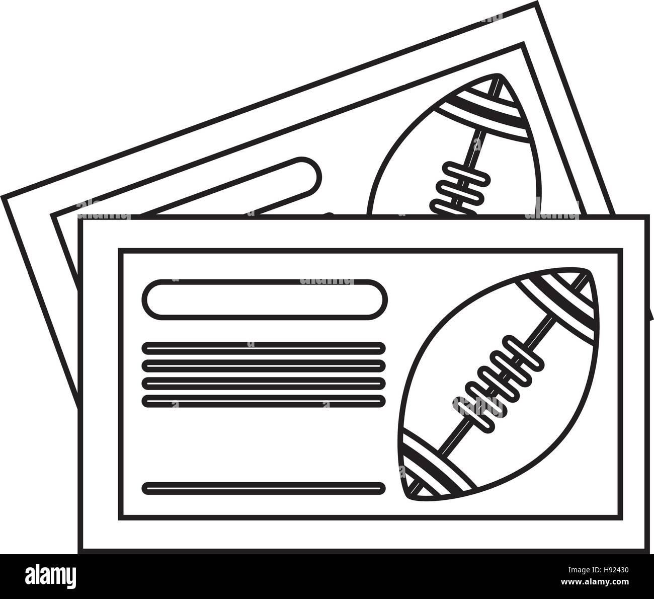 Ticket of American football design Stock Vector Image & Art - Alamy