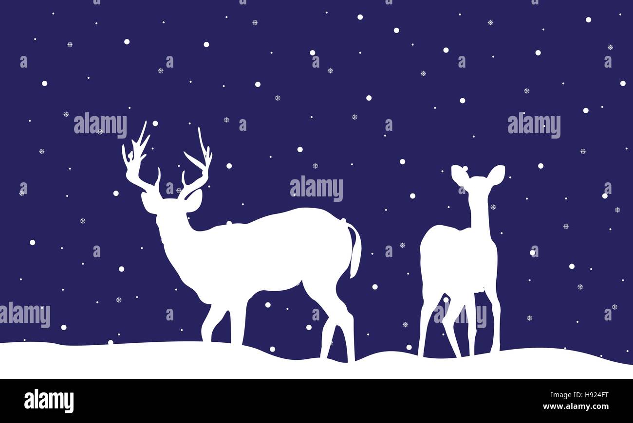 Silhouette of snowman winter scenery Stock Vector Image & Art - Alamy