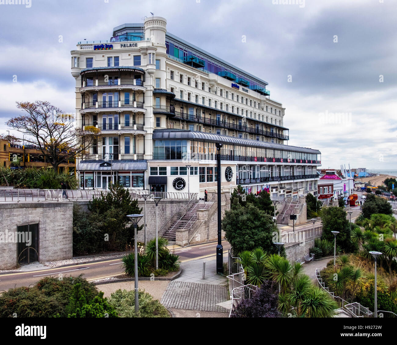 Grosvenor Casino & Park Inn Palace by Radisson, Hotel with accommodation and scenic views. Southend-on-sea, Essex,England Stock Photo