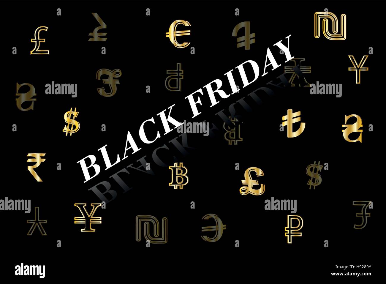 Black friday,Black friday sale background,euro, dollar, bitcoin, pound,  rupee, shekel, yen, yuan, pound, lira, ruble Stock Vector Image & Art -  Alamy