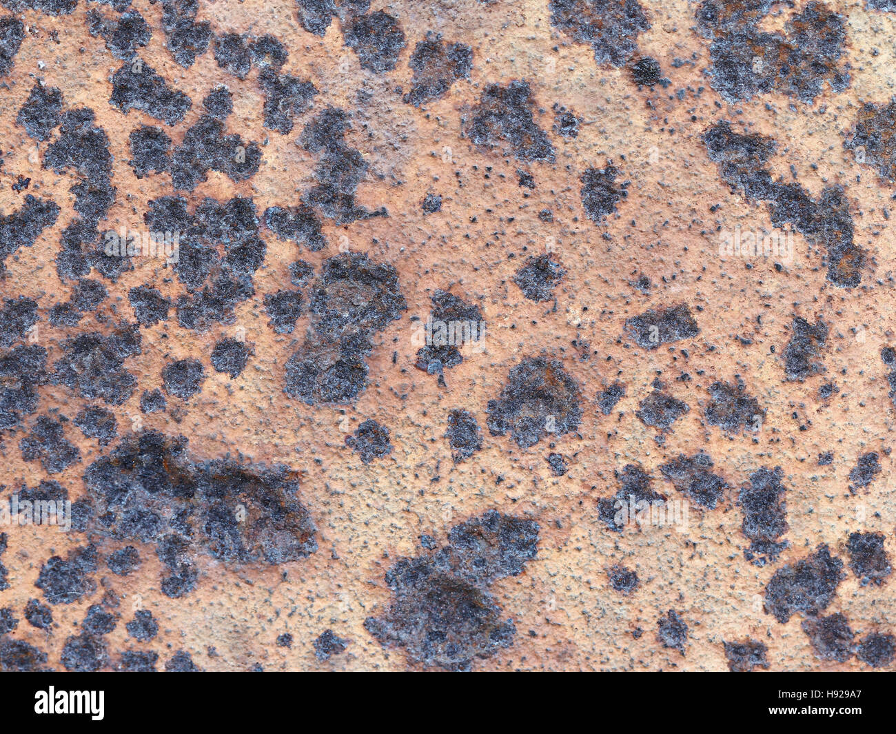 Corroded and worn surface of the iron plate Stock Photo