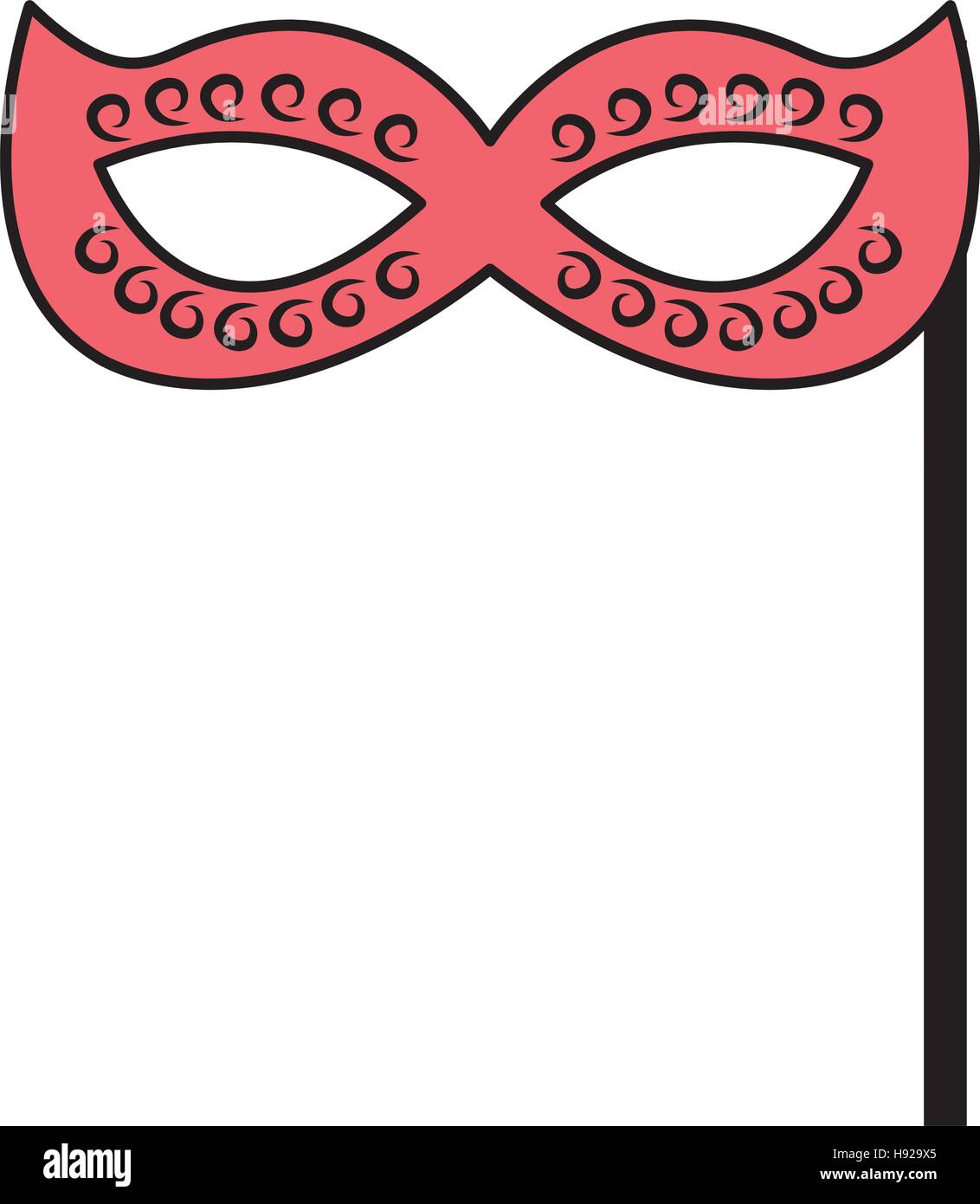 party mask isolated icon vector illustration design Stock Vector Image ...