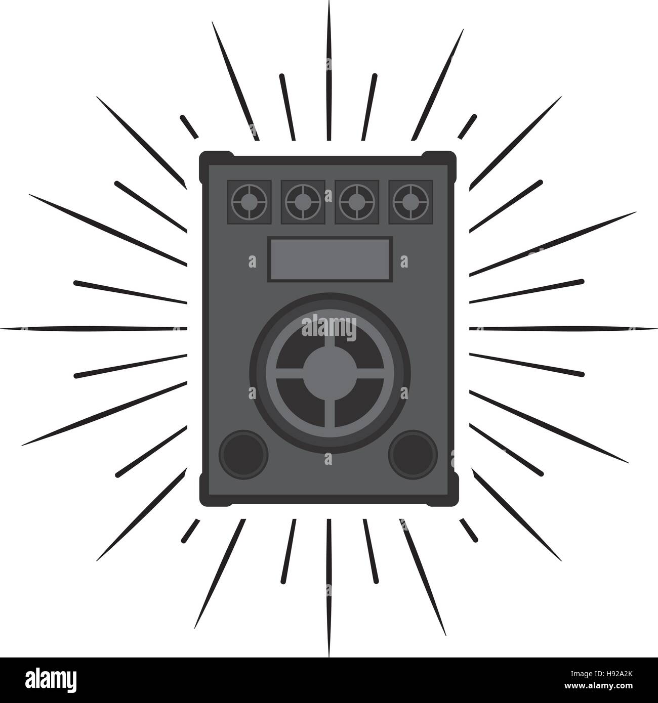 big speaker sound isolated icon vector illustration design Stock Vector ...