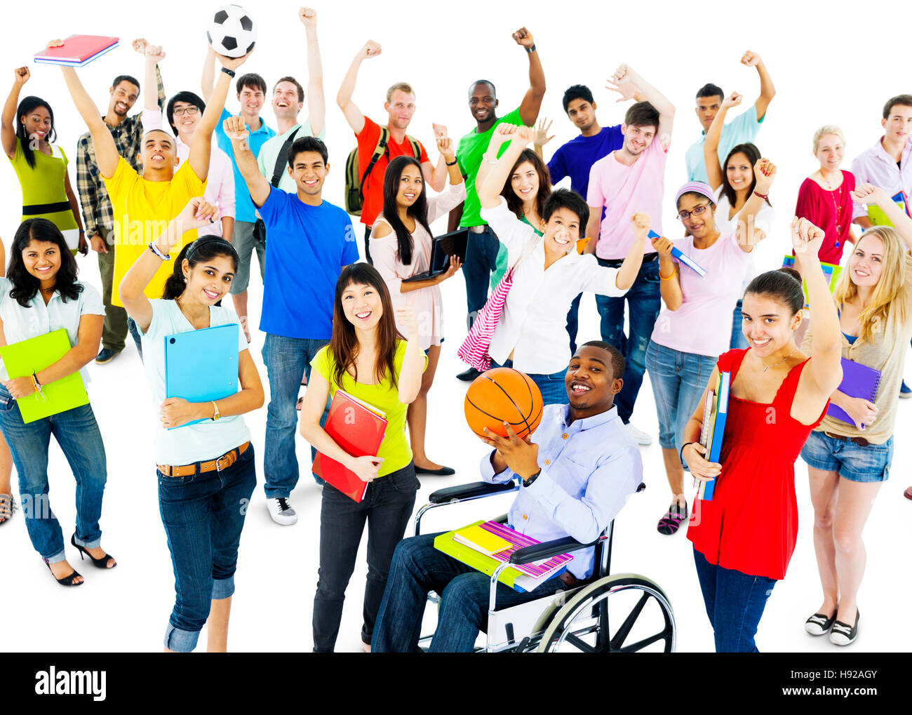 Education group of students unity learning concept stock photo alamy