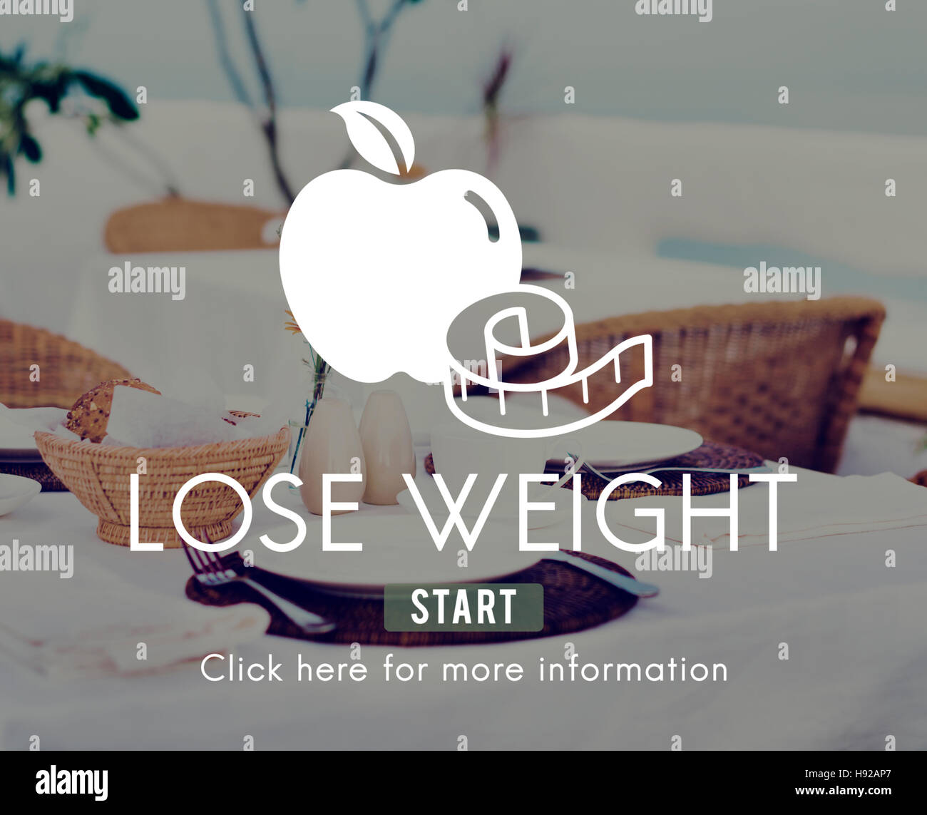 Lose Weight Balance Fitness Slim Diet Nutrition Concept Stock Photo