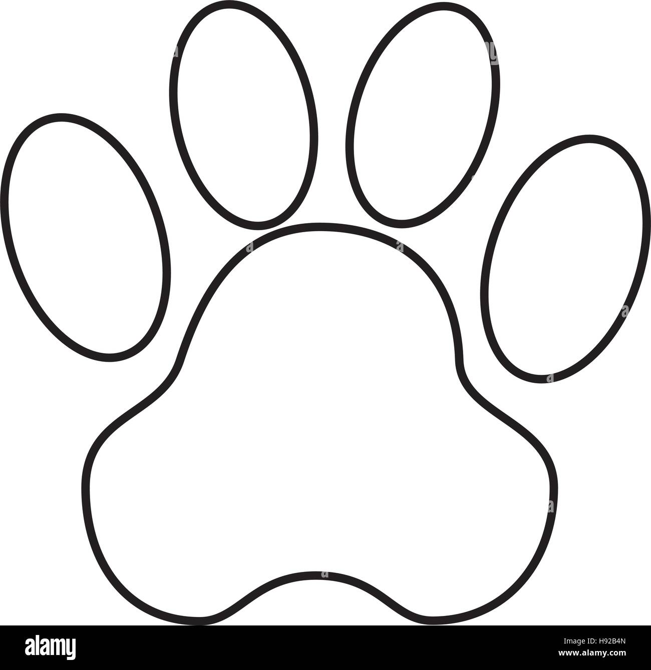 seal with animal footprint vector illustration design Stock Vector ...
