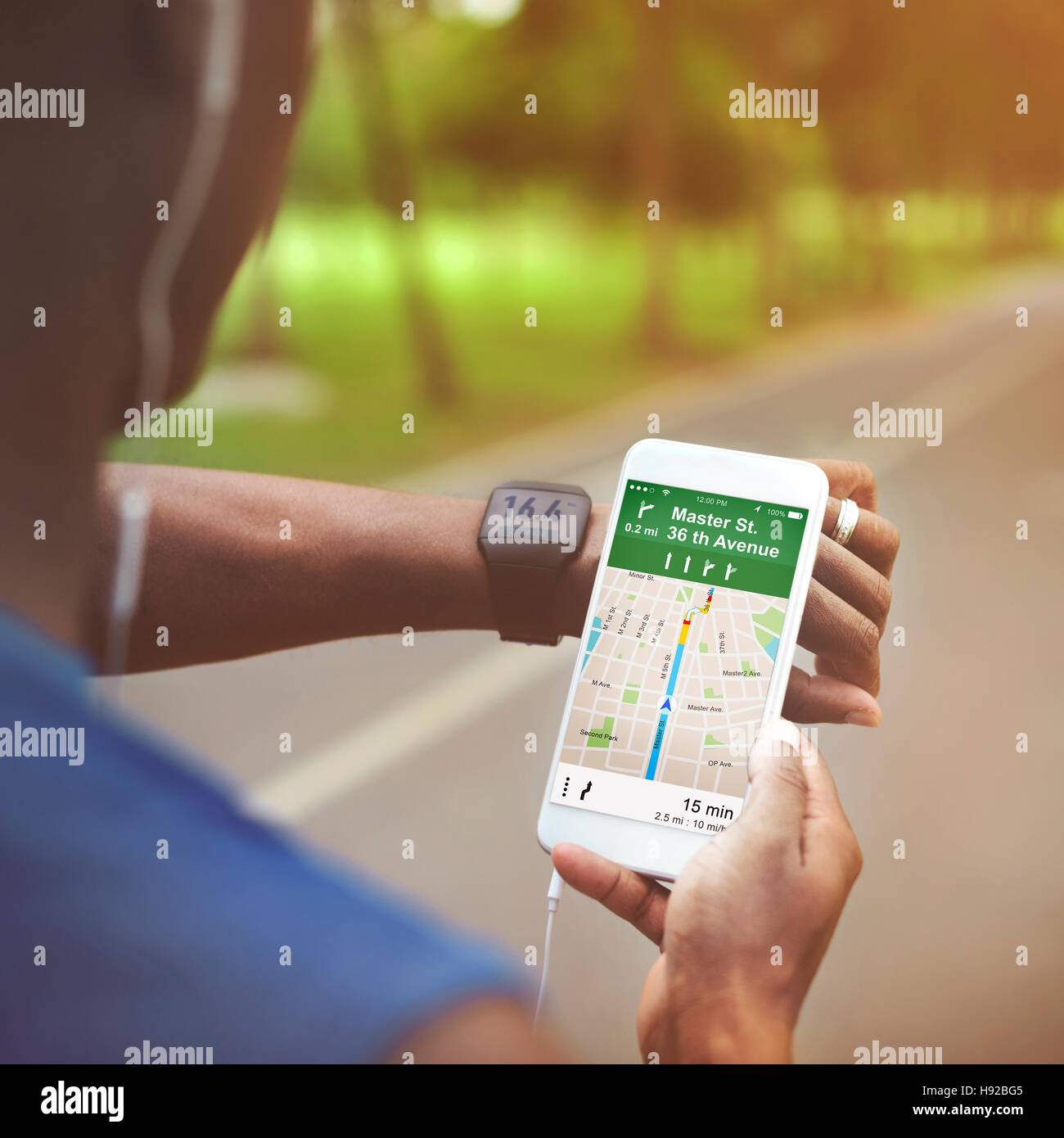 GPS Navigation Directions Location Map Concept Stock Photo Alamy