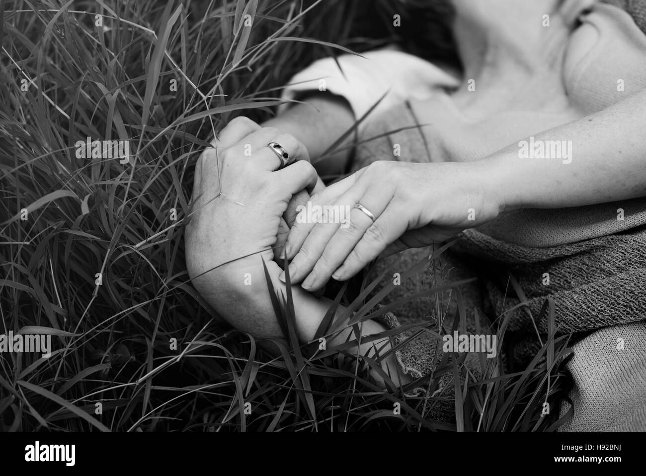 Adult relation Black and White Stock