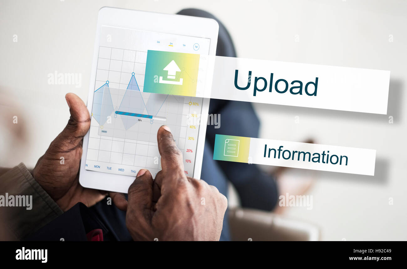 Cloud storage files uploading hi-res stock photography and images - Alamy