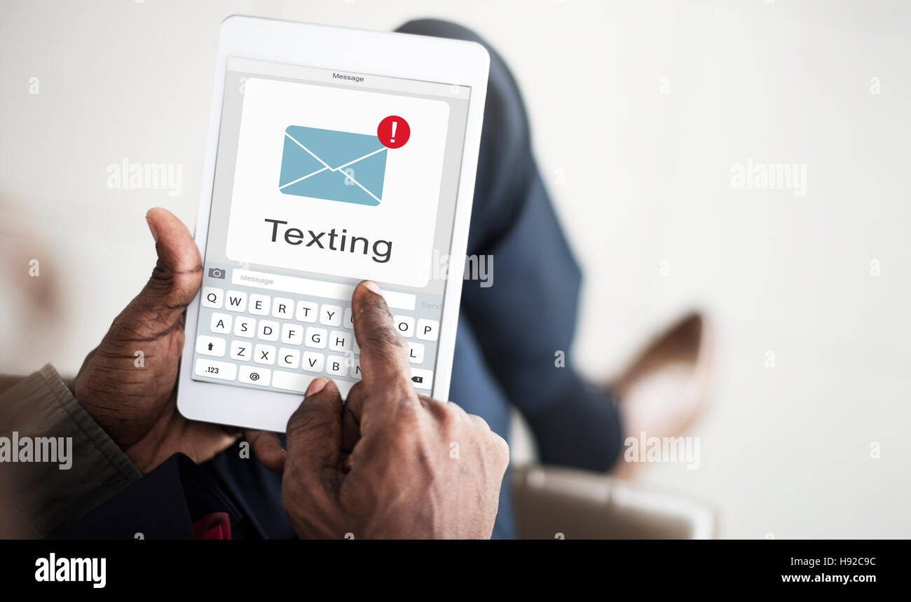 Online Message Social Network Concept Stock Photo Alamy