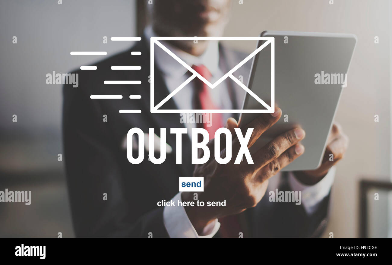 Outbox Inbox Email Connection Global Communications Concept Stock Photo ...