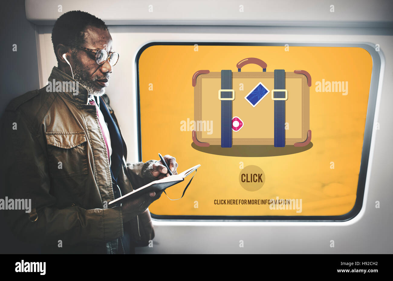 Travel Luggage Suitcase Journey Click Concept Stock Photo Alamy