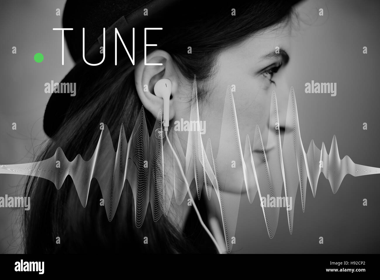 Tune Frequency Instrument Listening Music Concept Stock Photo Alamy