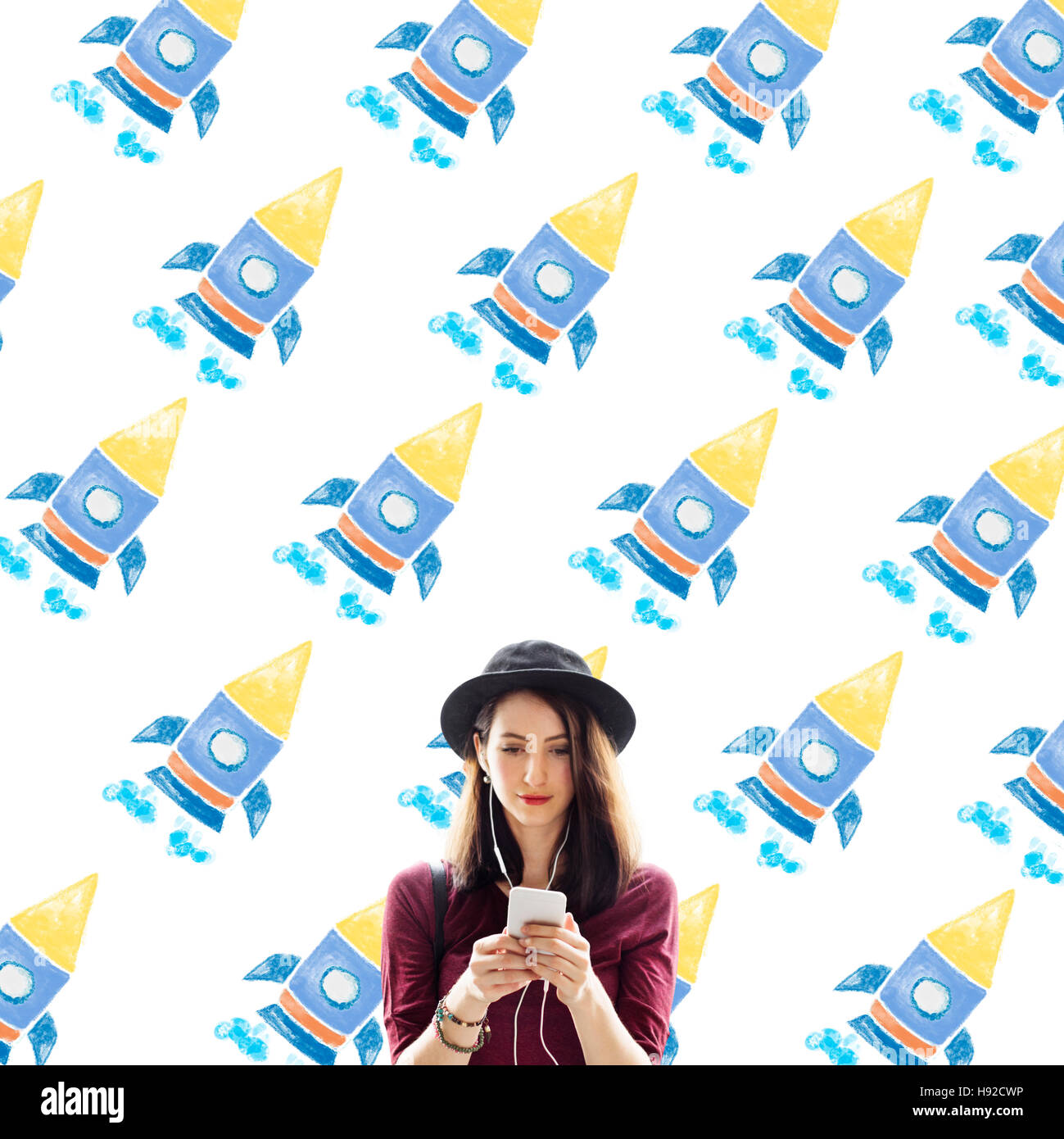 Launch Ignition Create Innovation Rocket Concept Stock Photo Alamy