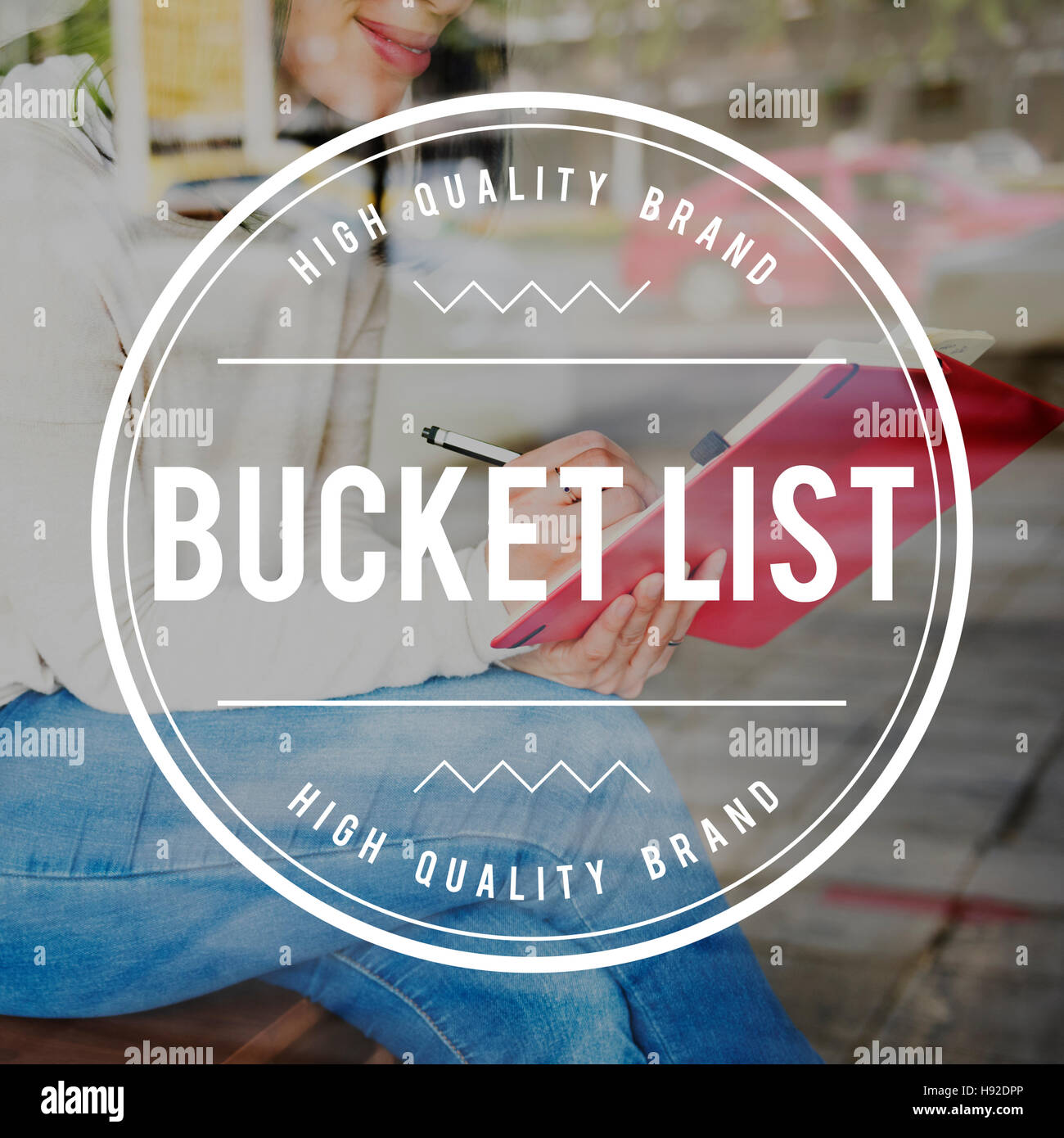 Bucket List Dreams Aspirations Goals Target Inspiration Concept Stock