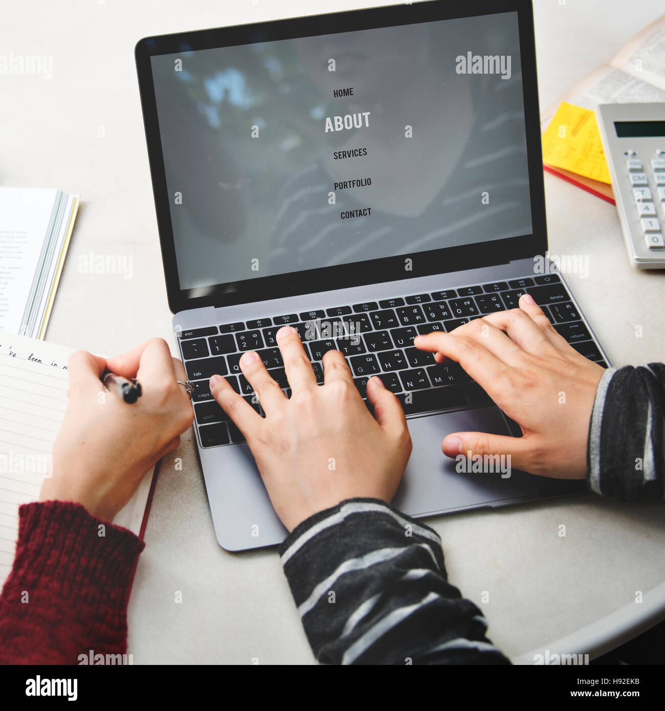 Web Design Laptop Programming Ideas Interface Concept Stock Photo - Alamy