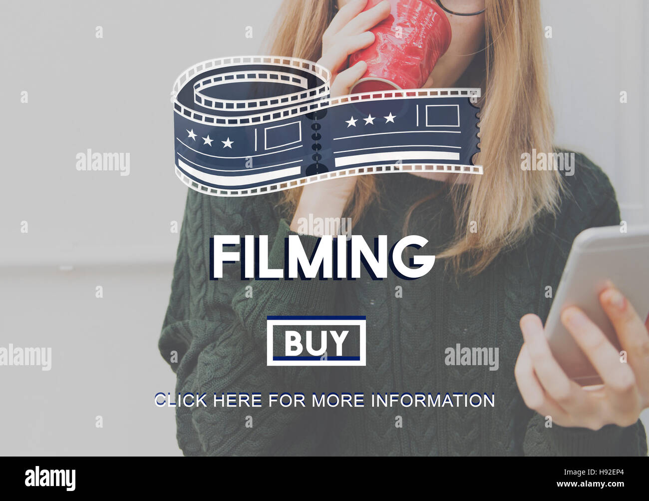 Filming Cinema Media Movie Production Studio Concept Stock Photo