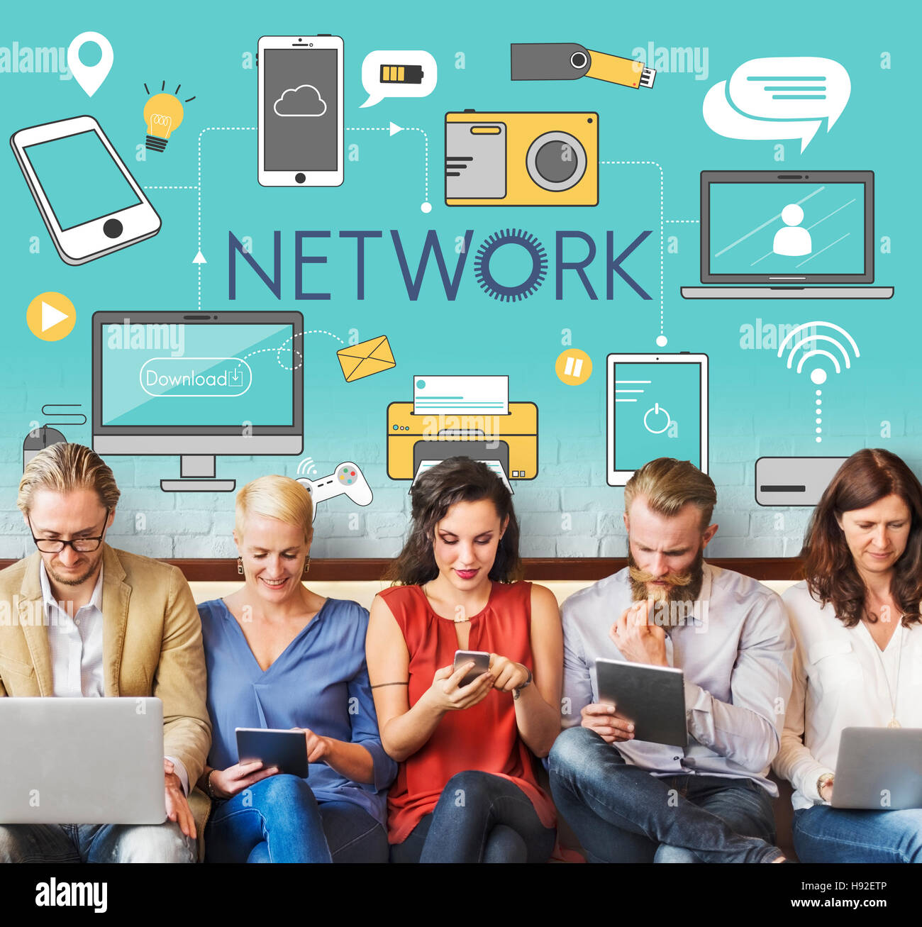 Network Networking Internet Scial Media Concept Stock Photo