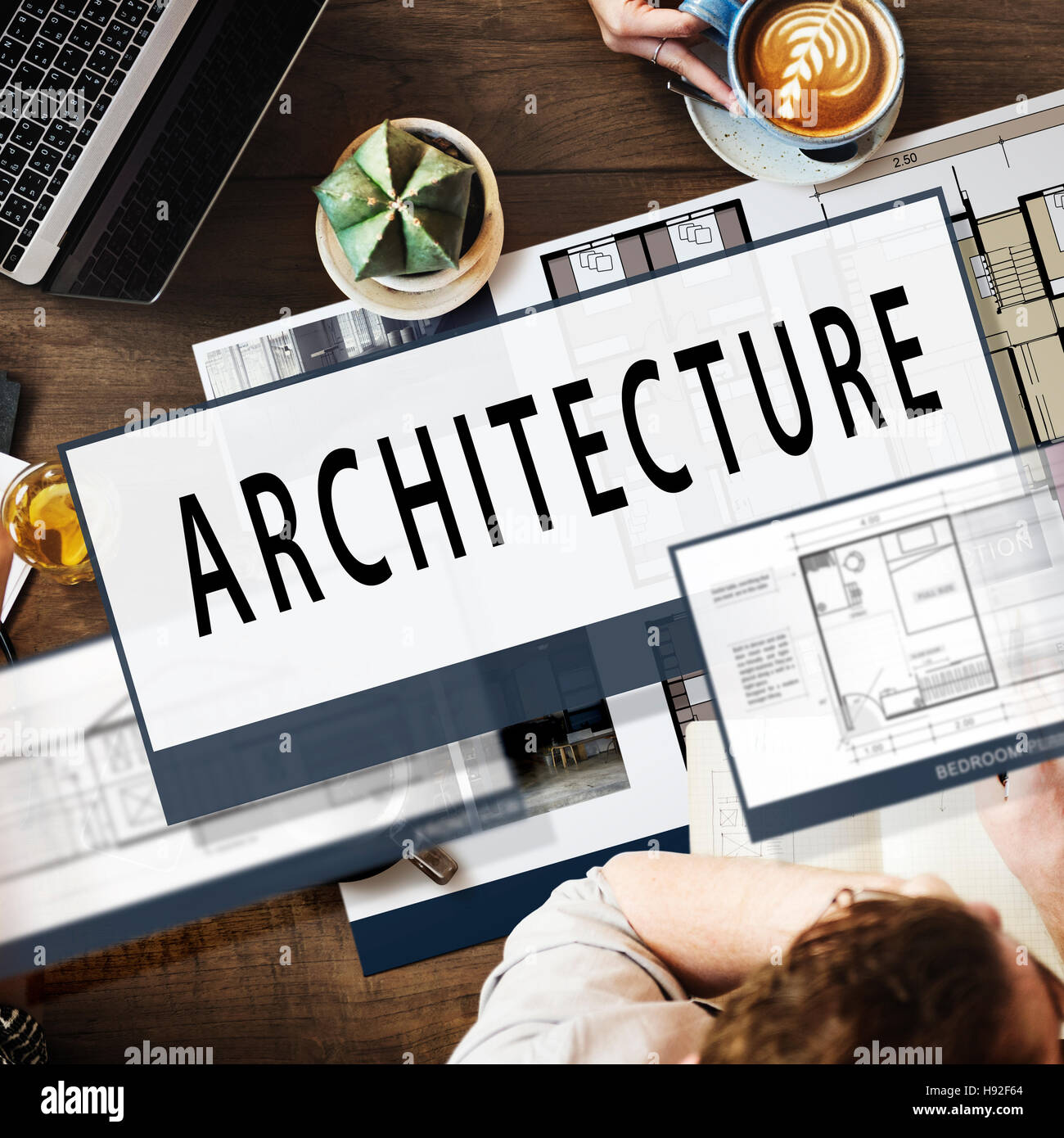 Architecture Layout Blueprint Build Constract Concept Stock Photo - Alamy