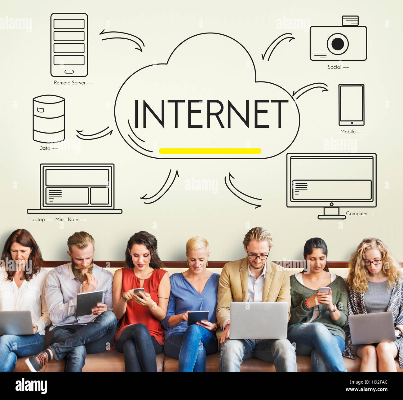 Picture of Cloud Transfer Data Connection Network Concept Stock Photo - Alamy