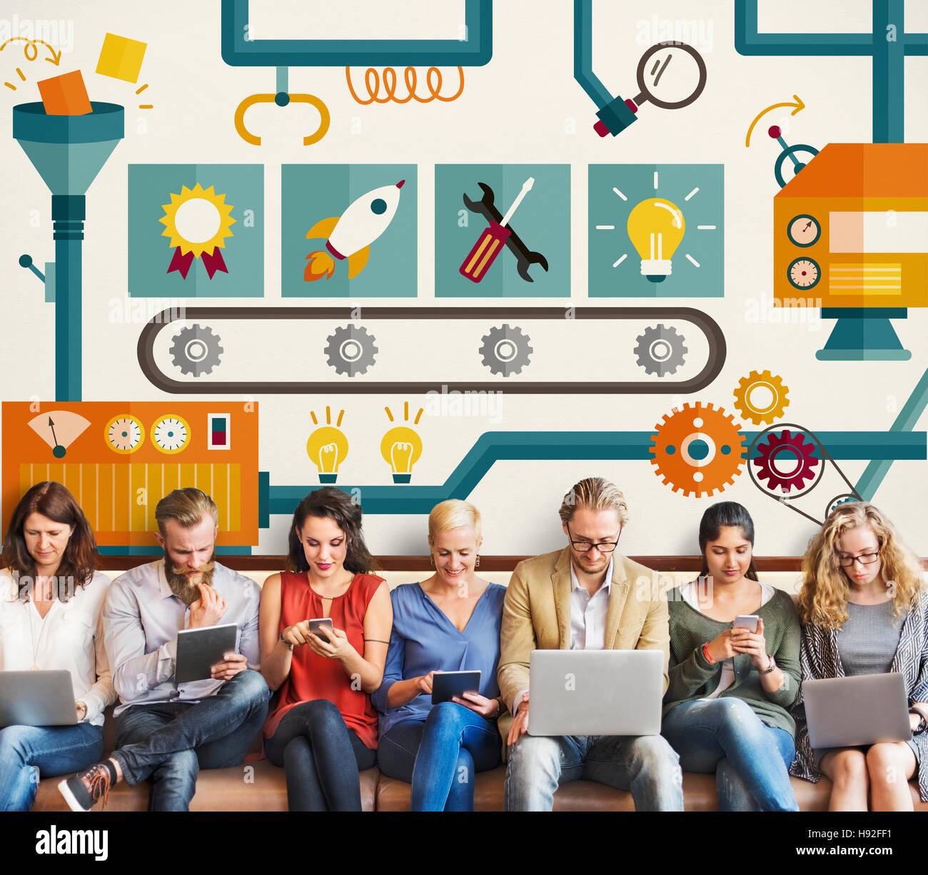 Automation Processing Industry Machinery Concept Stock Photo - Alamy
