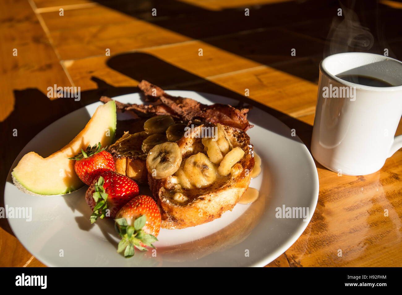 Continental breakfast with fruit Stock Photo Alamy