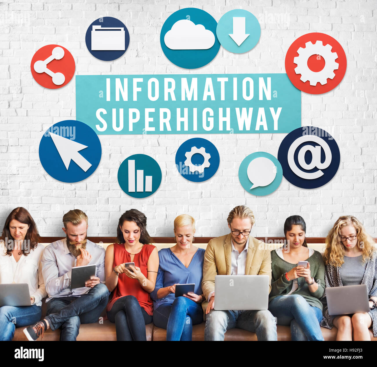 Information Superhighway Online Network Connect Concept Stock Photo