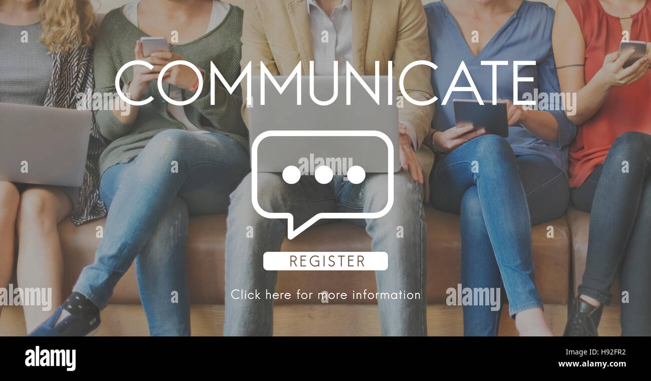 Communicate Speech Technology Connection Stock Photo Alamy