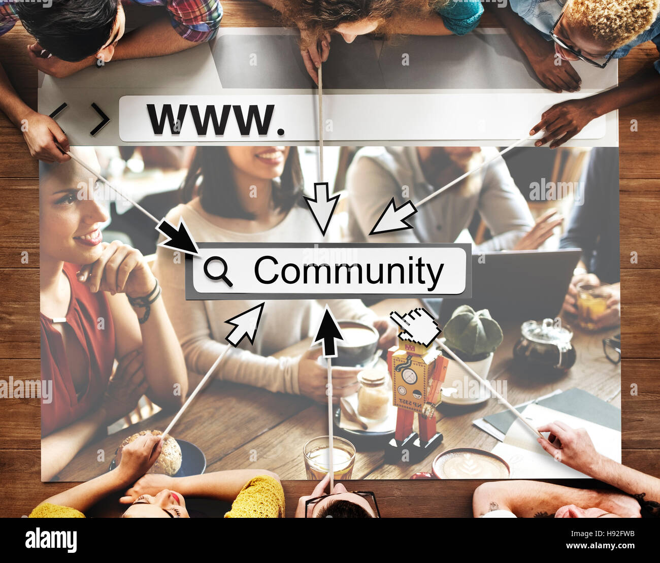 Community Group Website Web Page Online Technology Concept Stock Photo