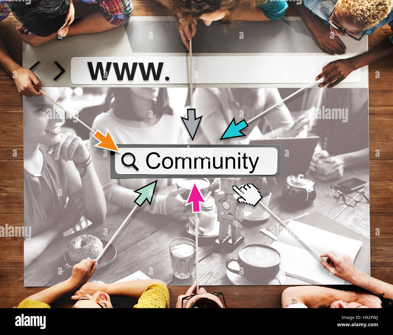 Community Group Website Web Page Online Technology Concept Stock Photo