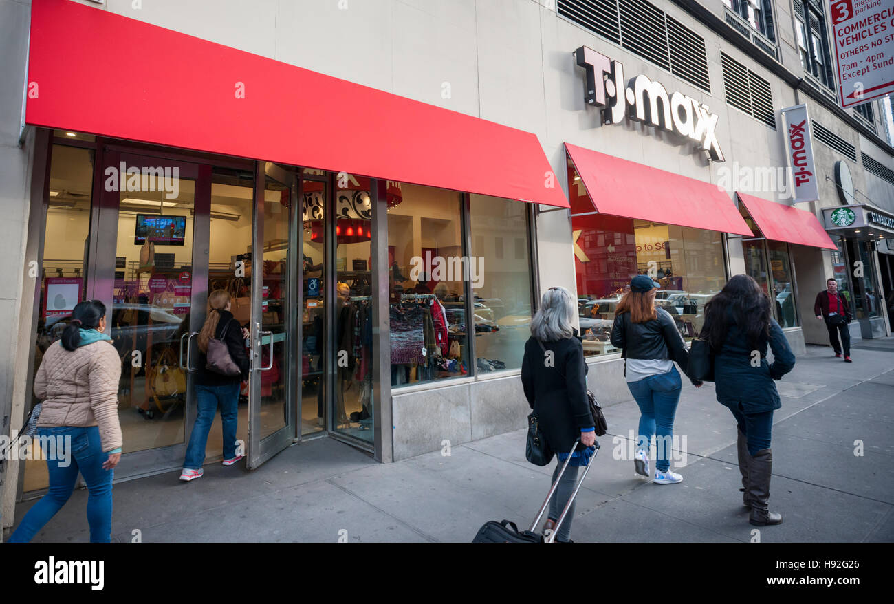 A TJX Cos. brand, T.J. Maxx store in Midtown Manhattan in New York