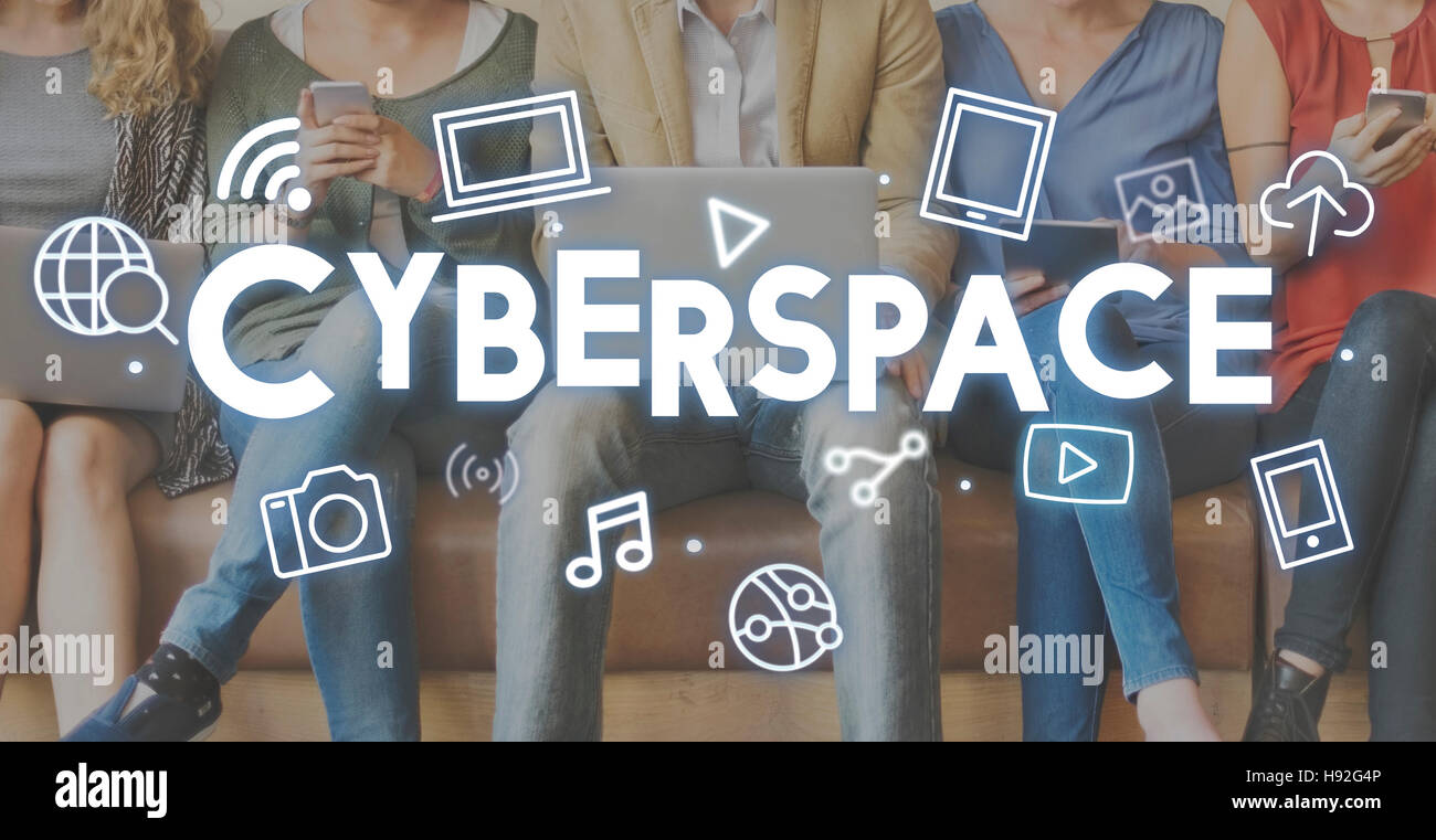 Digital Technology Icons Graphic Concept Stock Photo - Alamy