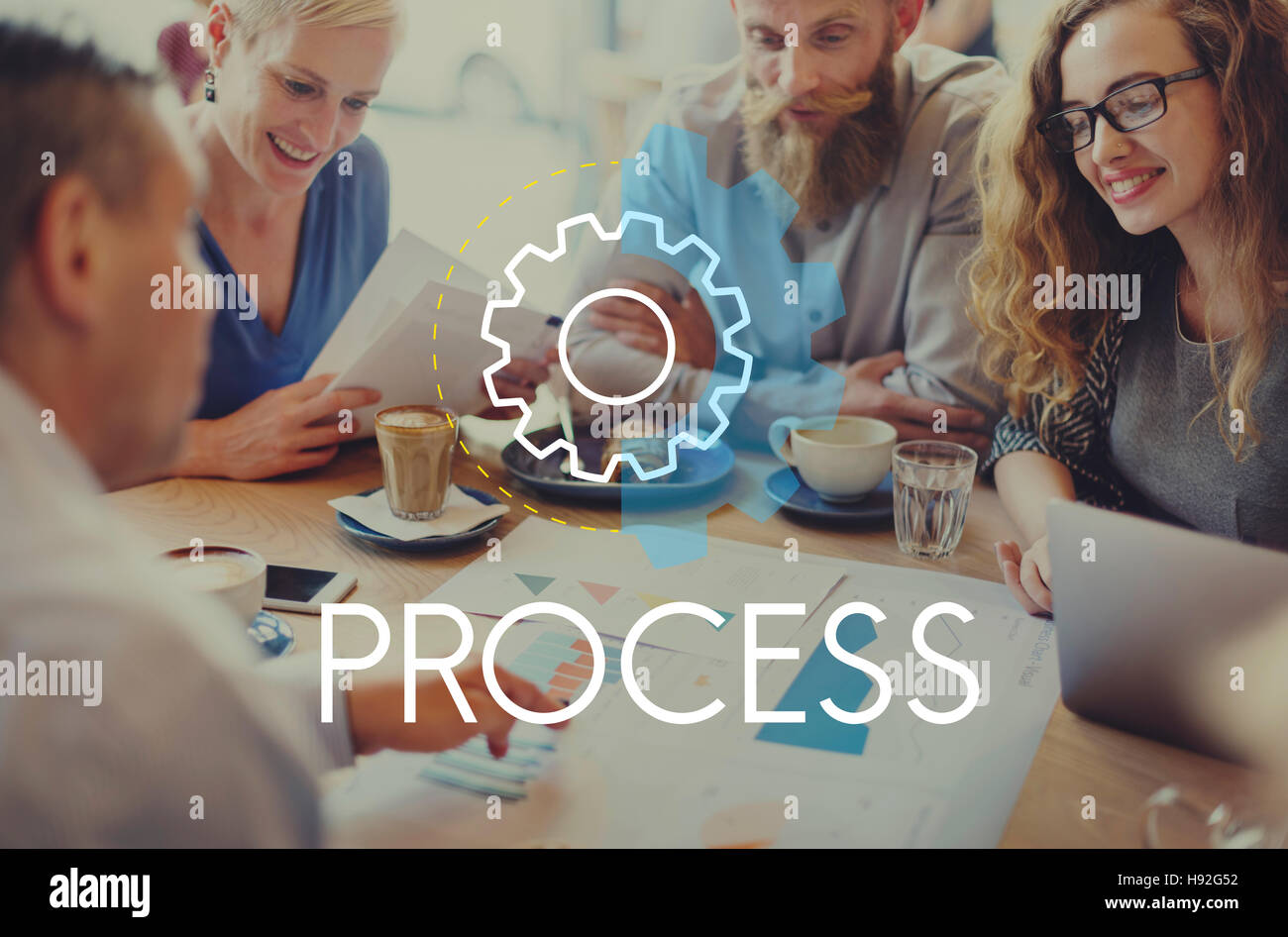 Process Word Settings Icon Simple Concept Stock Photo