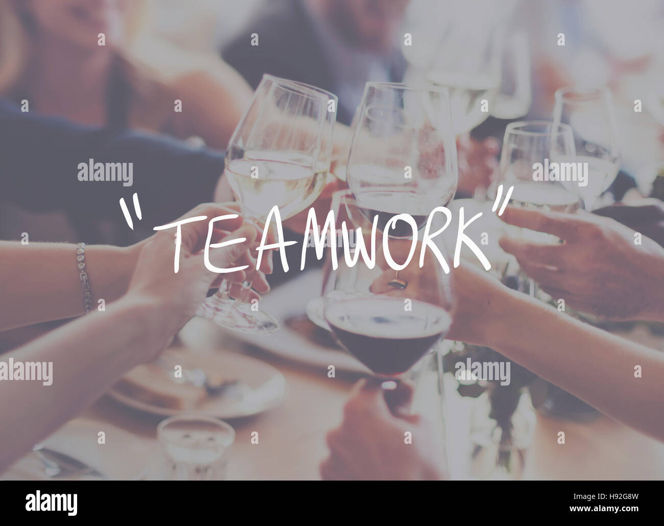 Stand Together Strong Teamwork Cooperation Concept Stock Photo