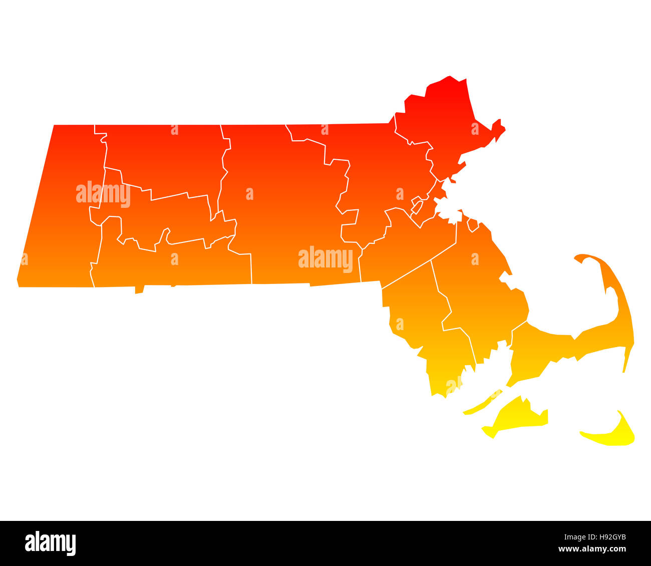 Orange massachusetts map hires stock photography and images Alamy