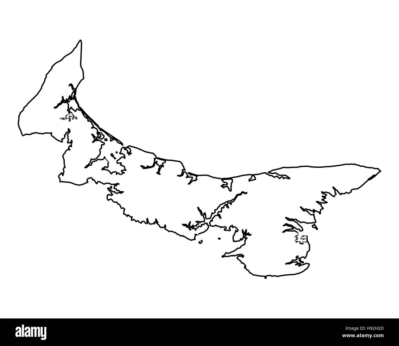 Map of Prince Edward Island Stock Photo Alamy