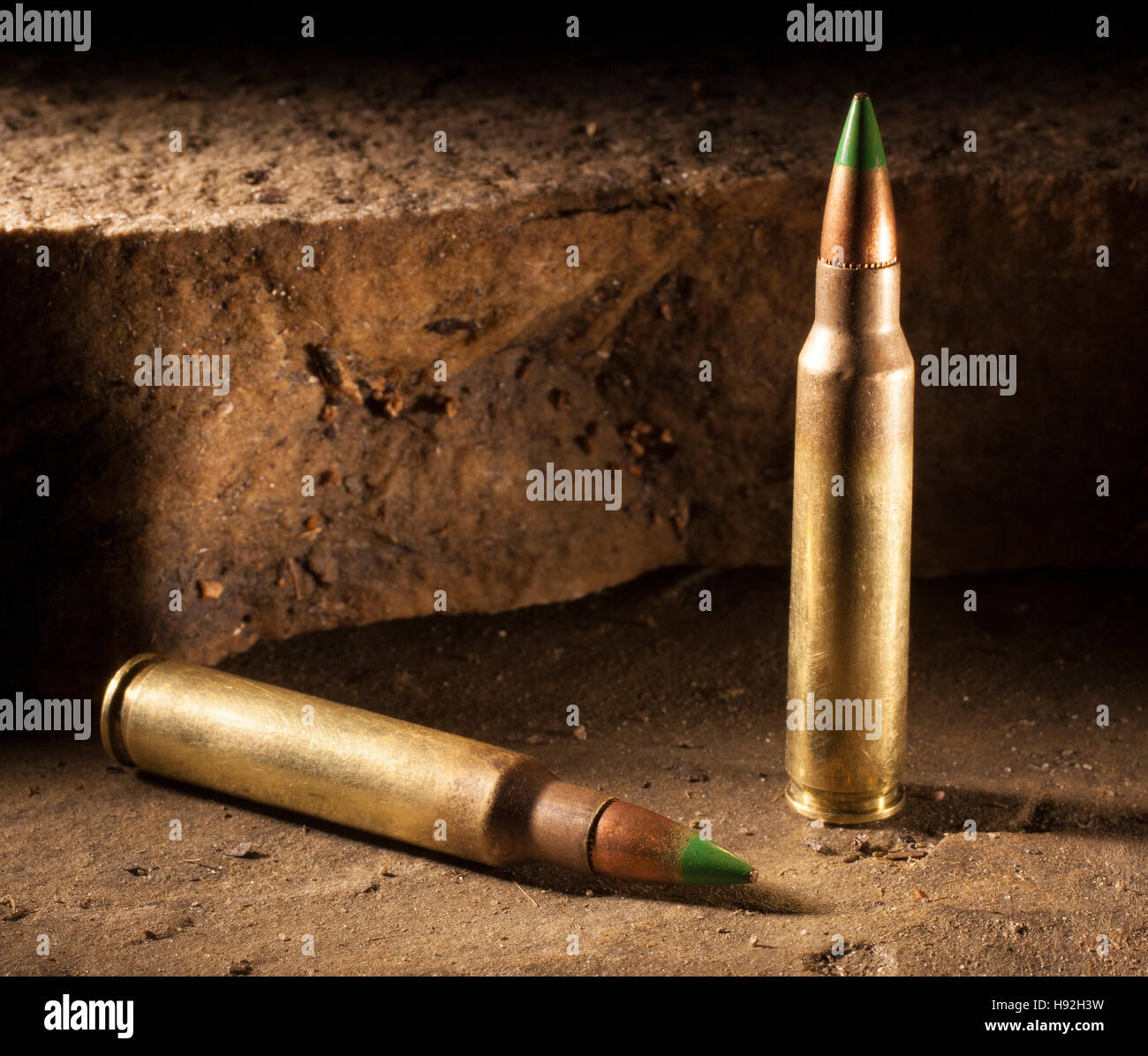 Small rifle cartridges considered armor piercing by some Stock Photo