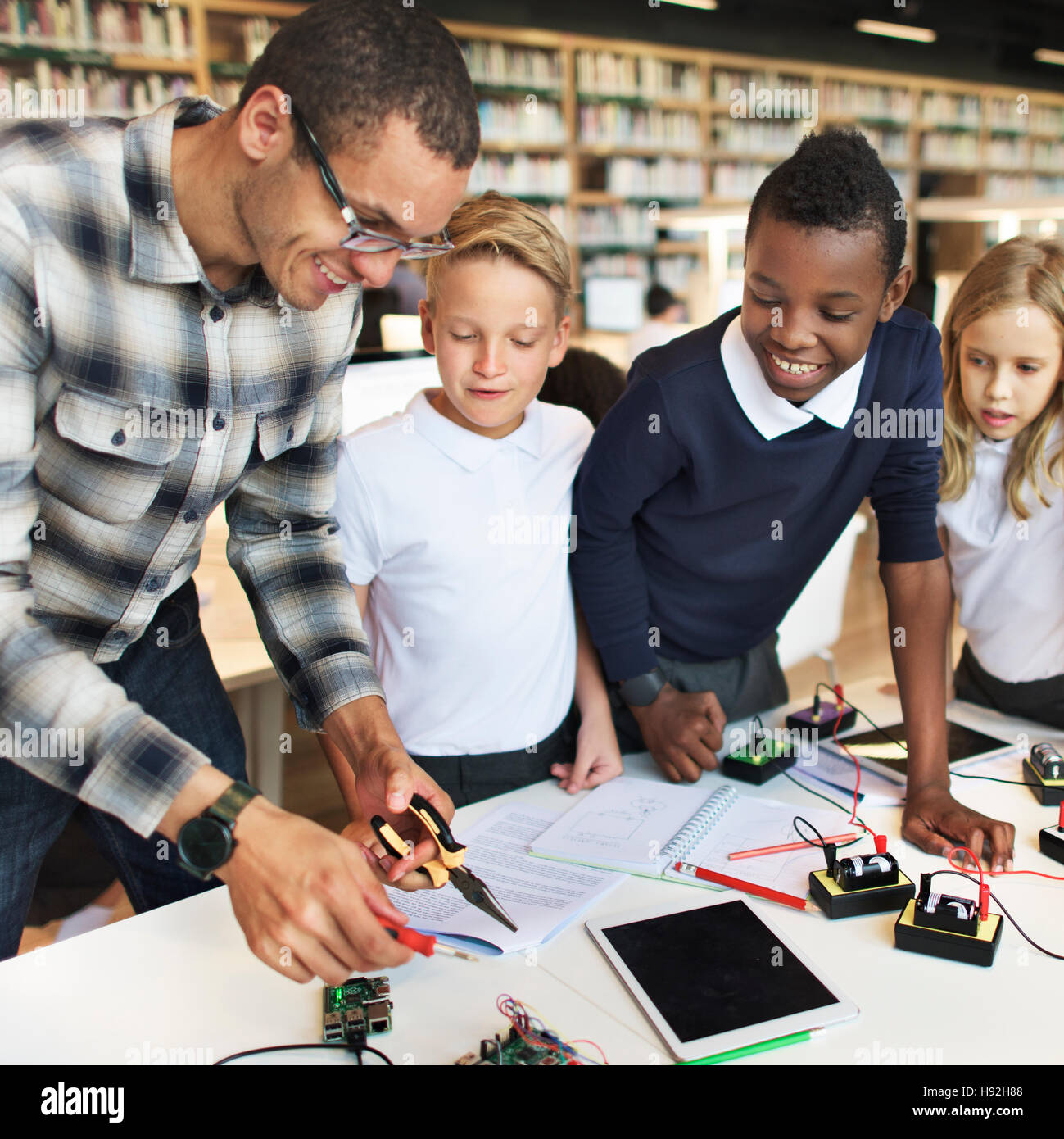 Eletronic Experiment Observation Physics Study Concept Stock Photo