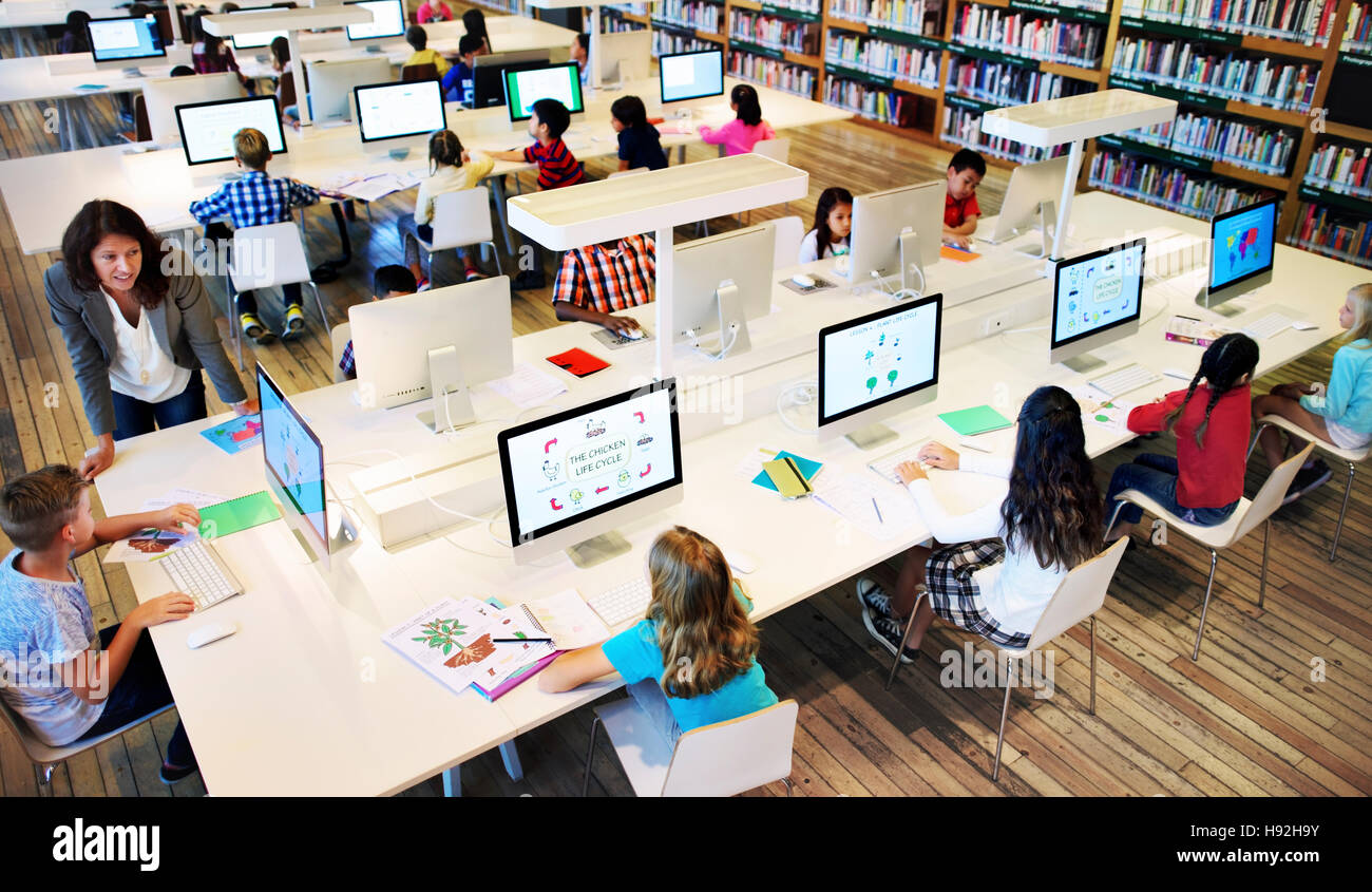 Study Studying Learn Learning Classroom Internet Concept Stock Photo ...