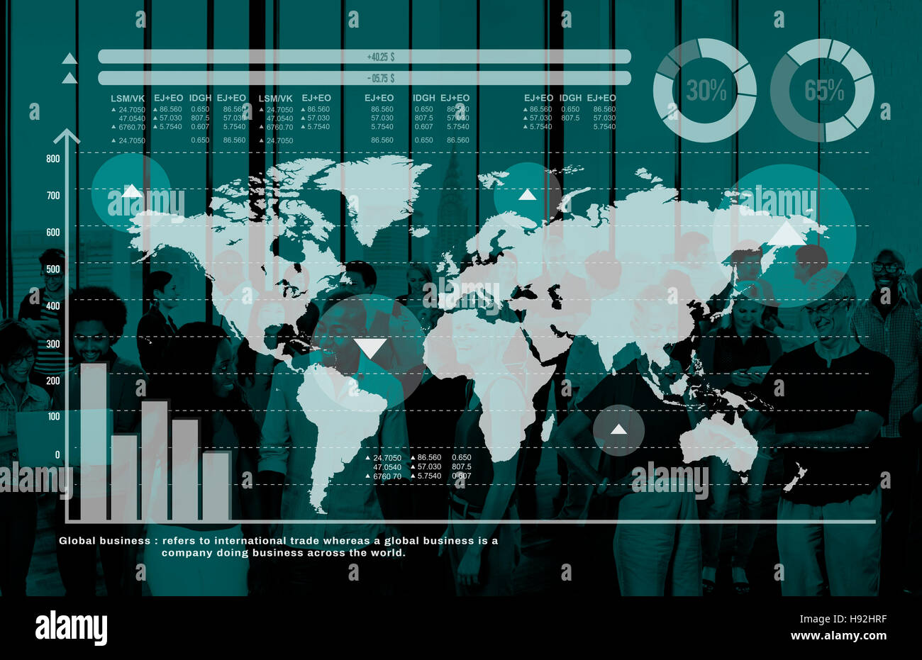 Global Business Graph Growth Finance Stock Market Concept Stock Photo ...
