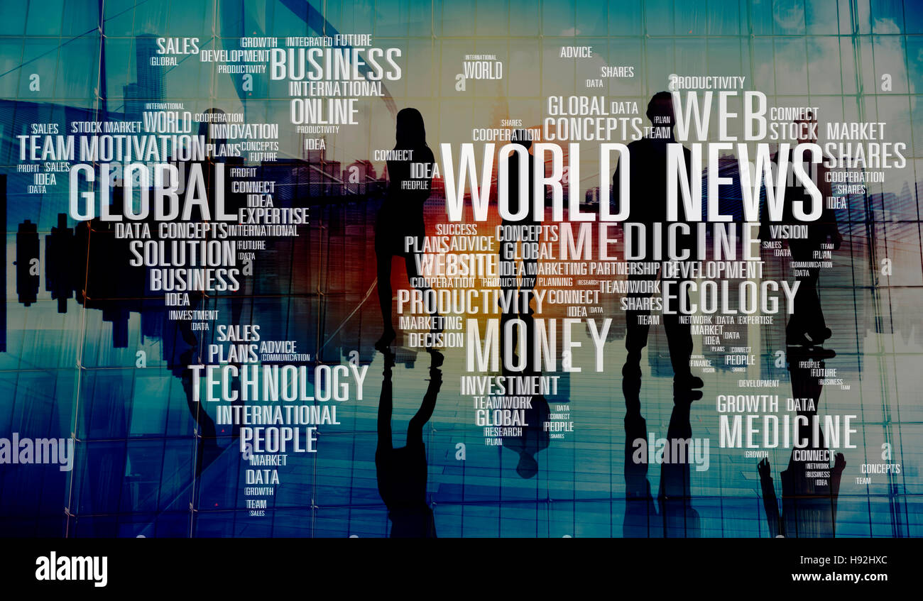 World News Globalization Advertising Event Media Infomation Concept ...