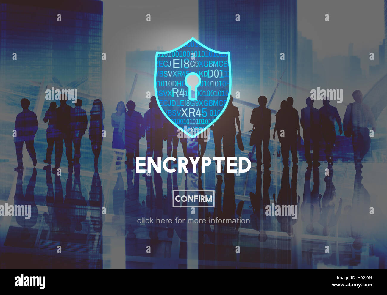 Encrypted Hidden Protected Information Concept Stock Photo