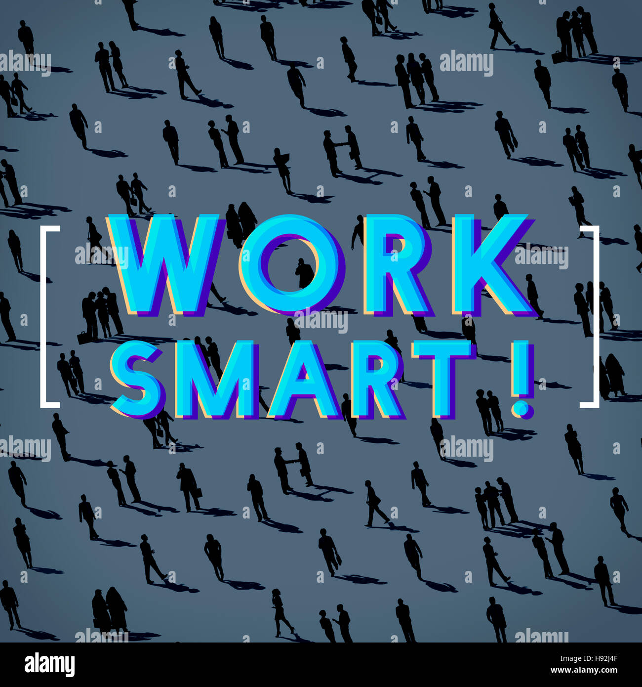 Work Smart Effective Business Graphic Concept Stock Photo - Alamy