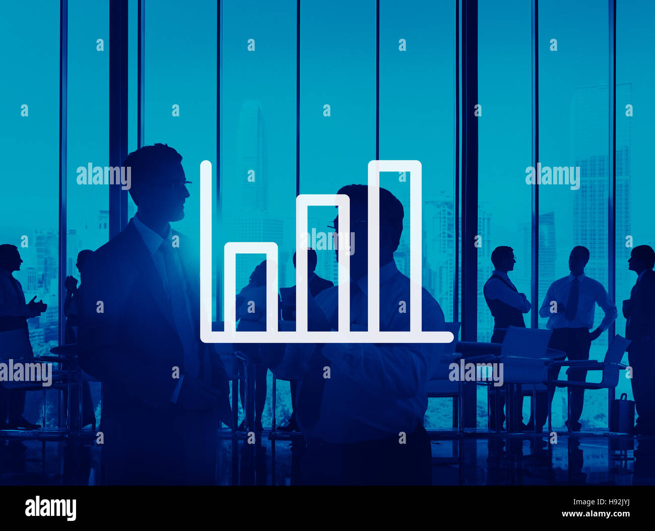 Bar Graph Marketing Analyzing Growth Increase Concept Stock Photo