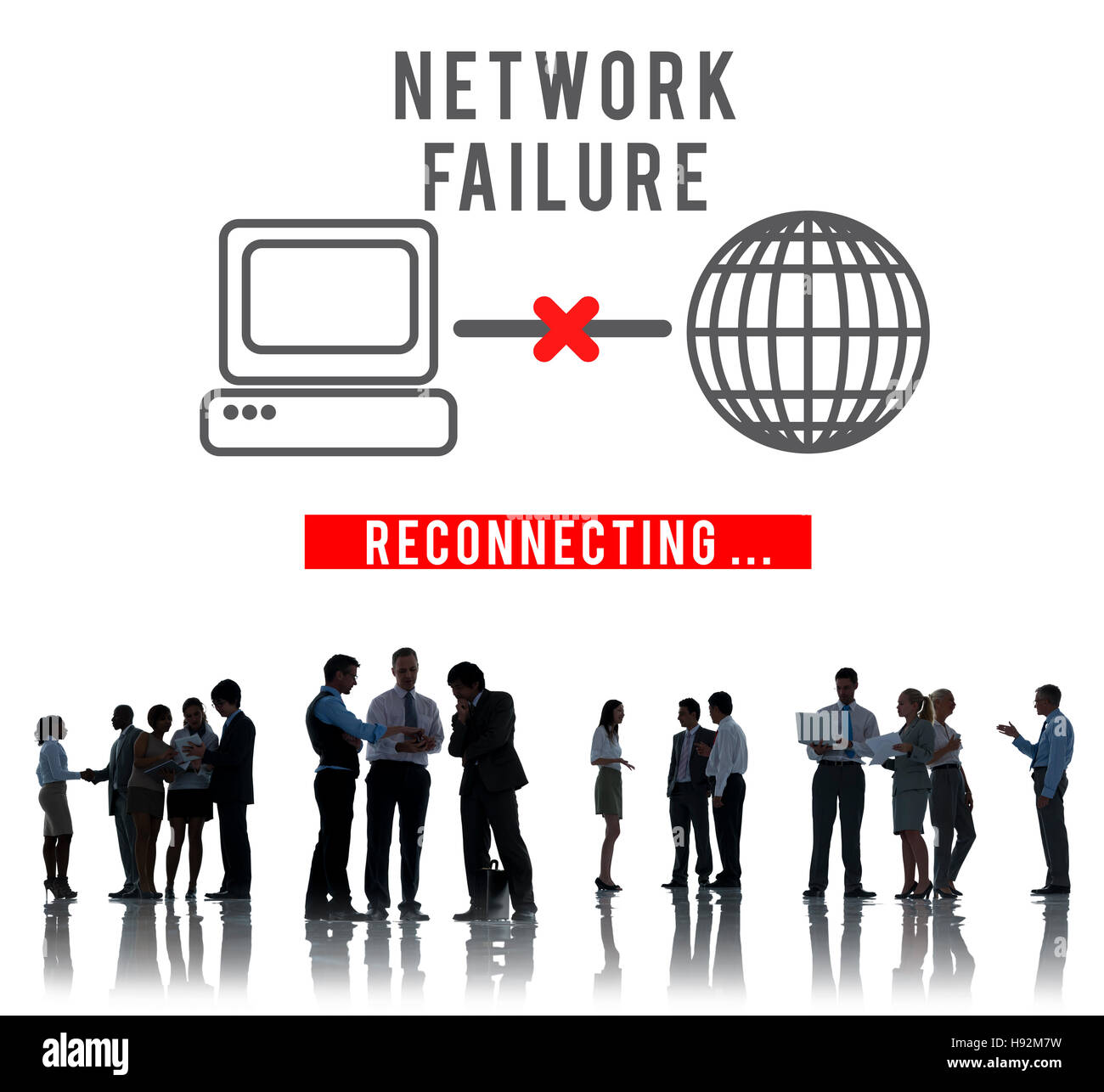 Network Failed Fiasco Stop Loss Inability System Concept Stock Photo
