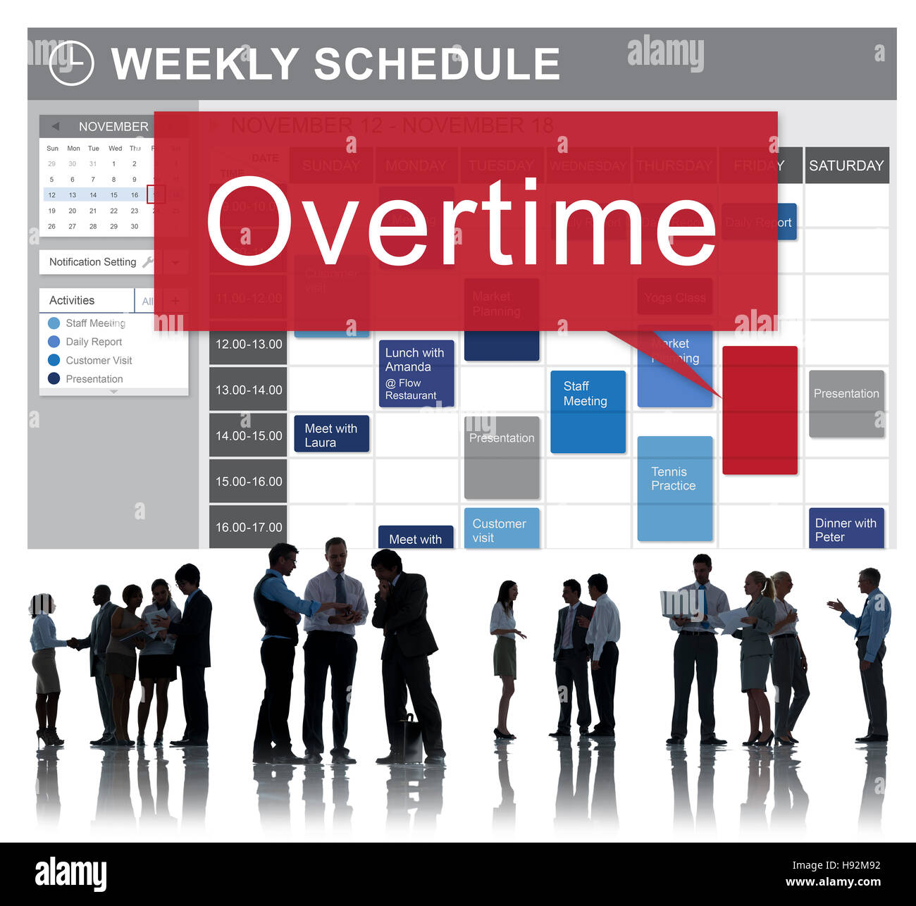 Overtime Hard Working Overload Concept Stock Photo