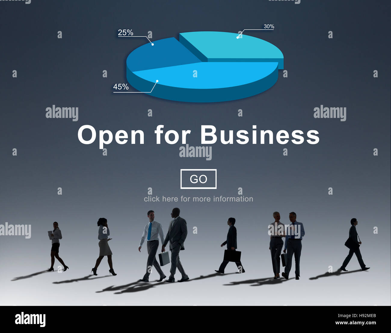 Open for Business Partnership Industry Concept Stock Photo