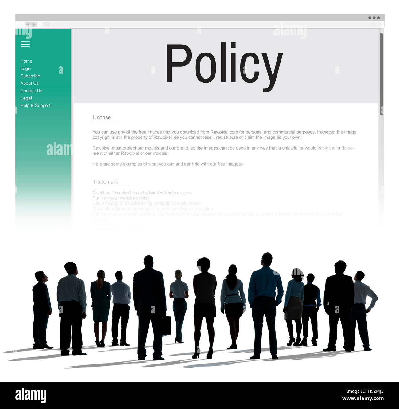 Privacy Policy Information Principle Strategy Rules Concept Stock Photo
