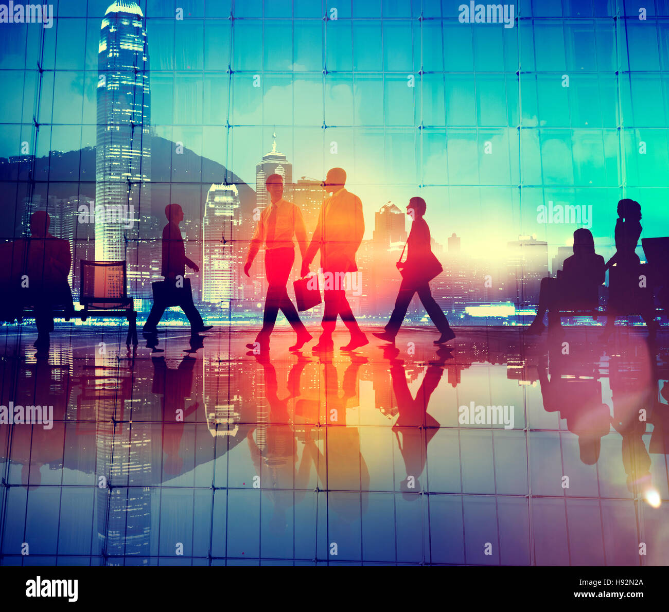 Business People Commuter Walking Cityscape Corporate Concept Stock ...