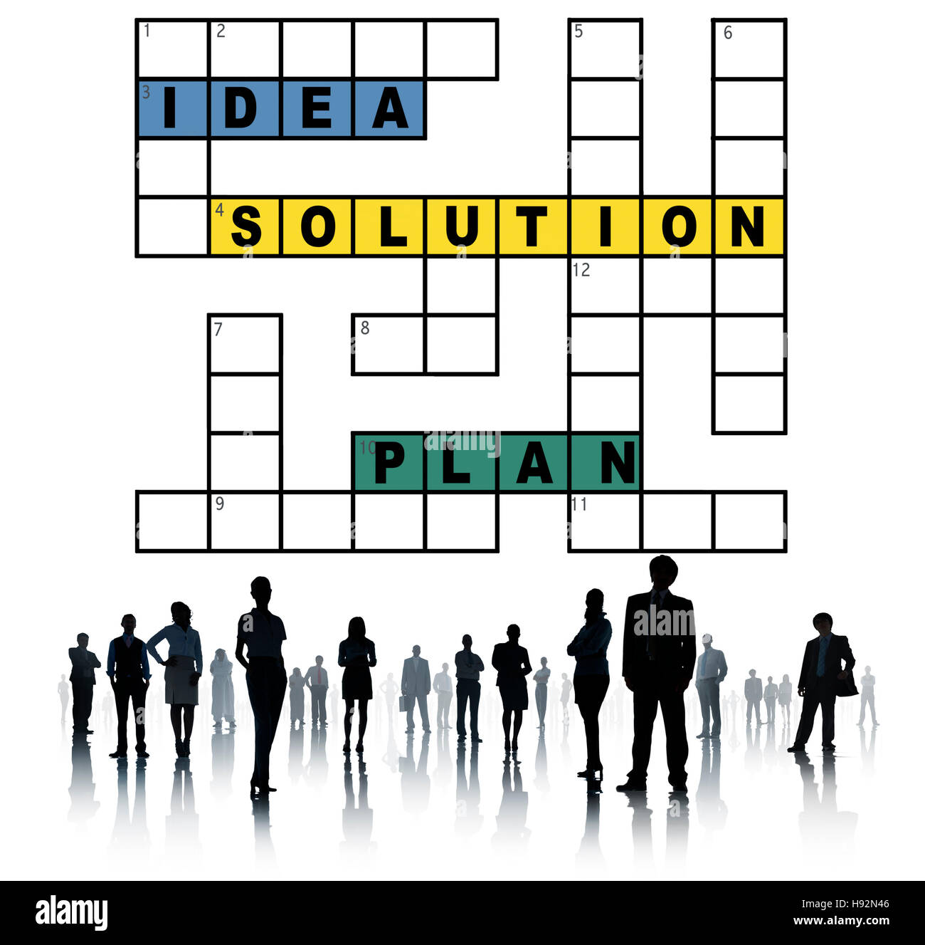 Solution Ideas Plan Solving Result Crossword Concept Stock Photo Alamy